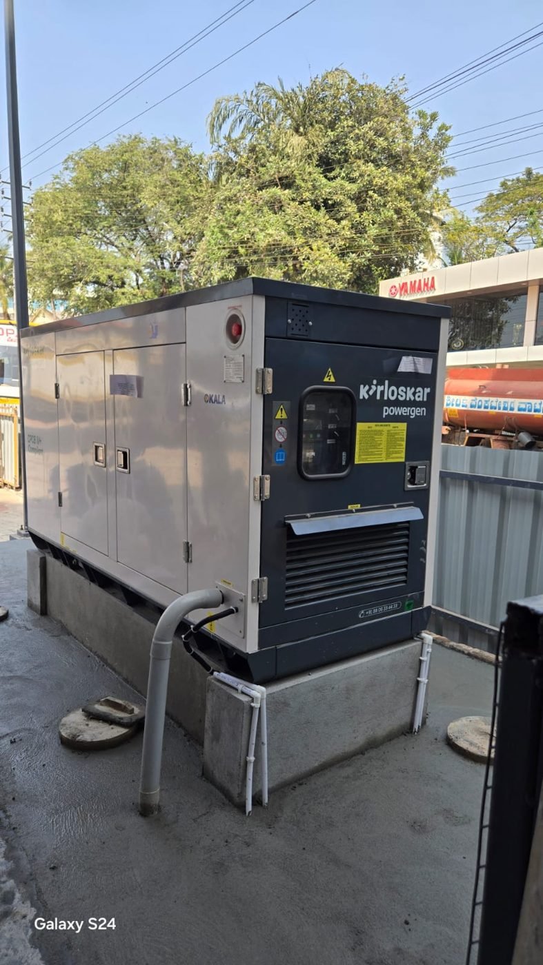 Kirloskar Powergen diesel generator at a commercial site