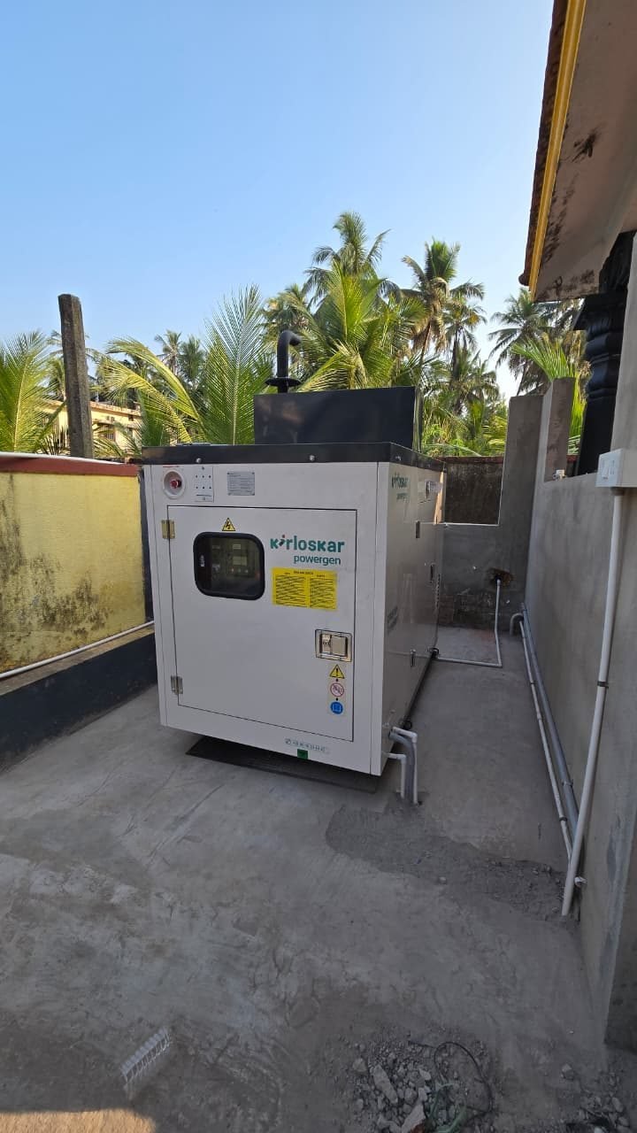 Kirloskar Powergen diesel generator on rooftop installation