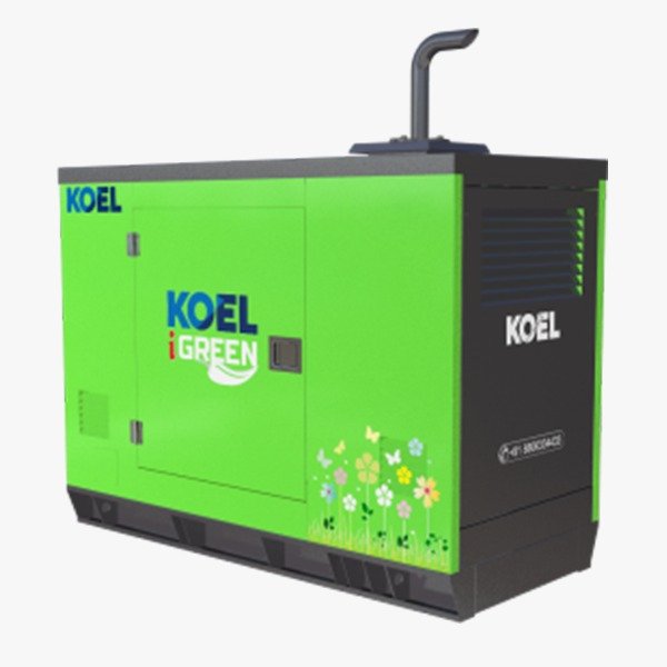 KOEL iGreen diesel generator, angled view